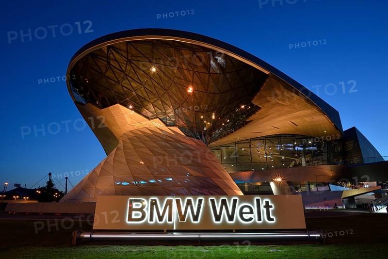 BMW World in evening light, Munich, Bavaria, Germany, Europe