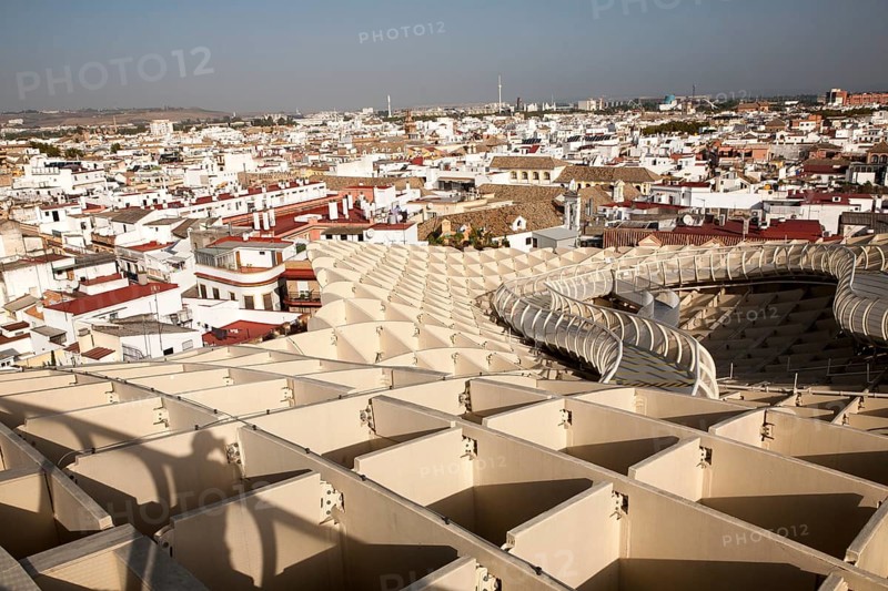 Metropol Parasol wooden structure in La Encarnación square, Seville, Spain designed by architect Jürgen Mayer-Hermann 2011