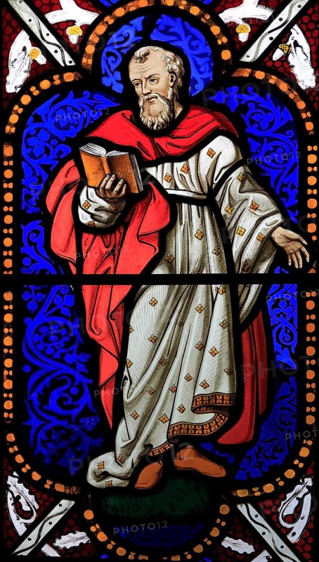 Church of Saint Mary Magdalene stained glass window, Thornham Magna, Suffolk, England, UK
