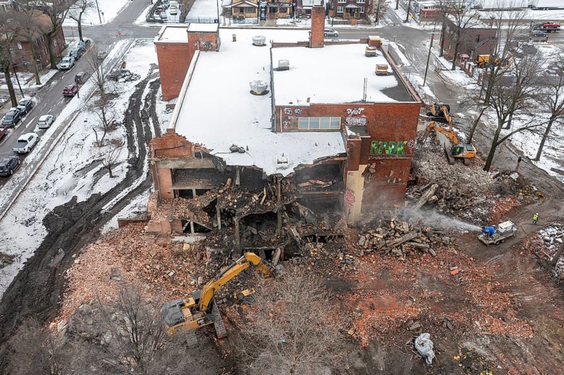 Detroit, Michigan, The former Woodrow Wilson Intermediate school (later the Phoenix Academy charter school) is demolished. It is one of 63 currently vacant school buildings in the city. Since 2000, nearly 200 public schools in Detroit have closed due to declining enrollment