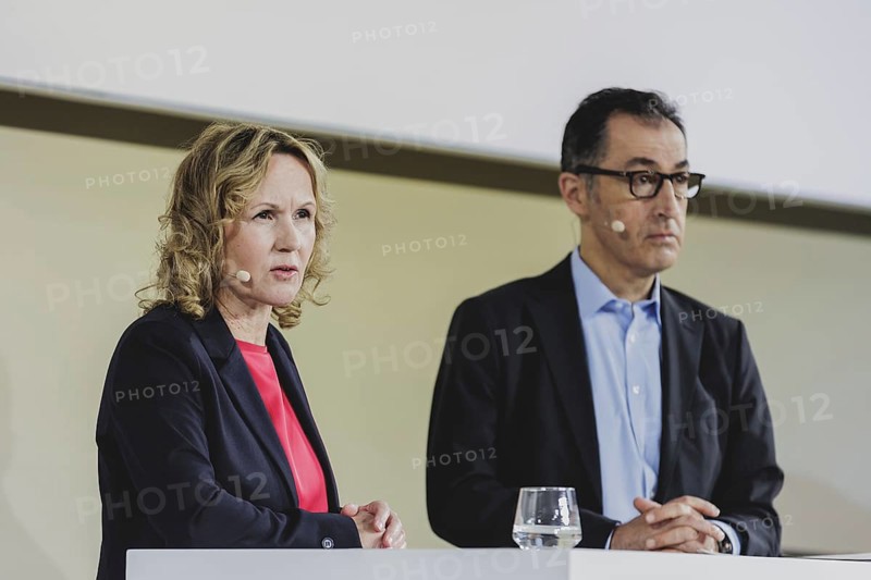 (L-R) Steffi Lemke (Alliance 90/The Greens), Federal Minister for the Environment, Nature Conservation, Nuclear Safety and Consumer Protection, and Cem Özdemir (Alliance 90/The Greens), Federal Minister for Agriculture and Food, recorded during the B
