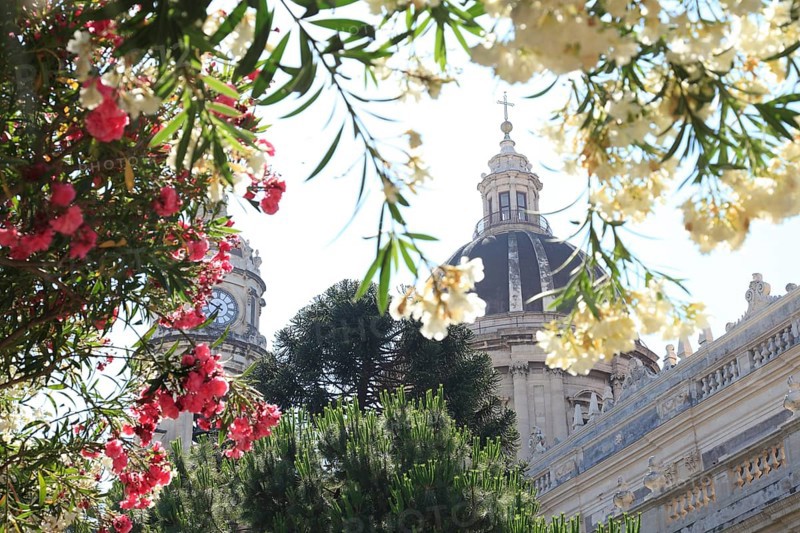 Cathedral in the historic centre of Catania, Sicily, Italy, Europe