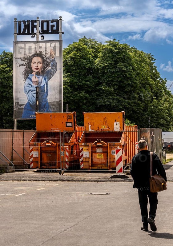 Symbol photo, posters, Maxim Gorki Theatre in Berlin-Mitte, Germany, Europe