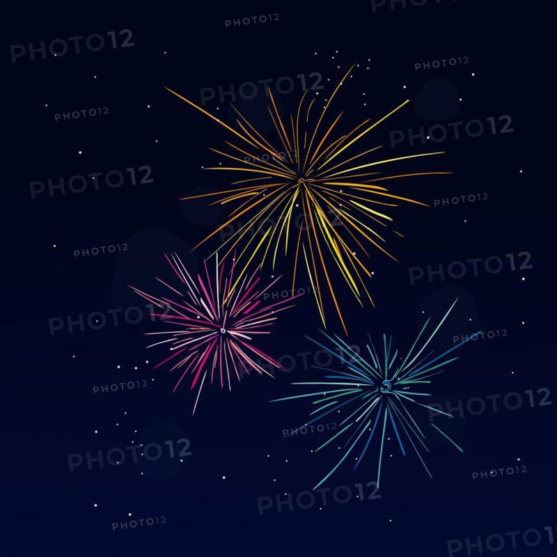 Fireworks vector graphic, abstract art illustration