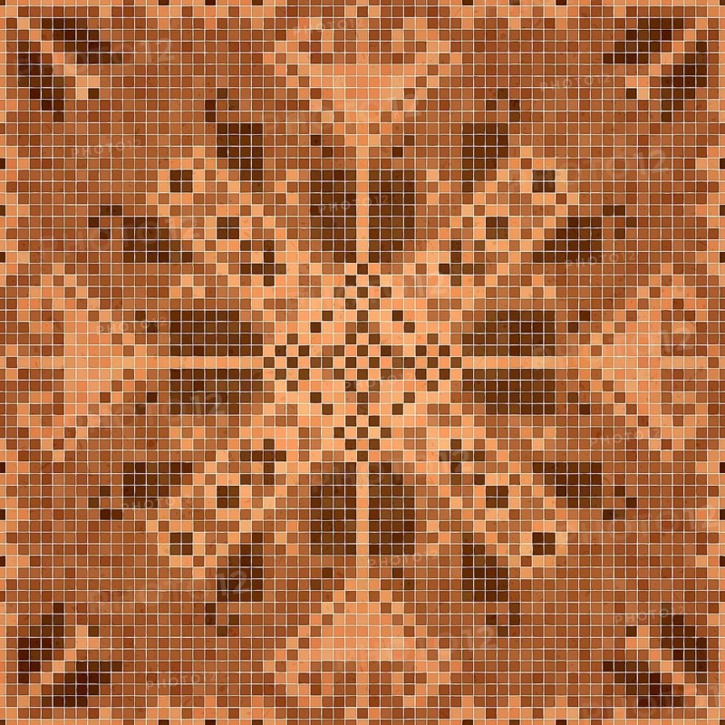 Mosaic tiles background, seamless vector pattern