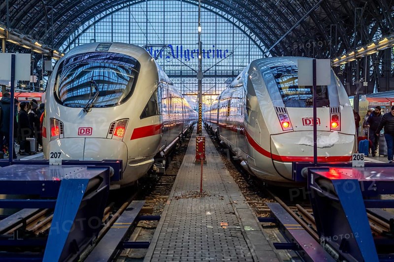 Frankfurt am Main main station, ICE trains, Hesse, Germany, Europe