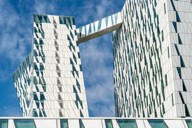The Bella Sky Hotel, four-star hotel, at the Bella Center complex, Scandinavia's largest exhibition and conference centre, in the Ørestad district, with 790 rooms the largest hotel in Scandinavia, Copenhagen, Denmark, Europe