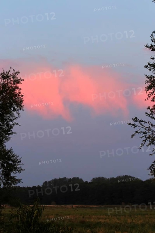 Evening sky at the Baltic Sea near Peenemünde, September, Mecklenburg-Western Pomerania, Germany, Europe