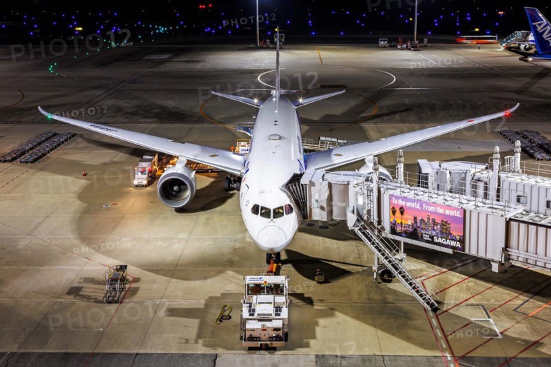 A Boeing 787-8 Dreamliner aircraft of ANA All Nippon Airways with the registration JA818A at Tokyo Haneda, Japan, Asia
