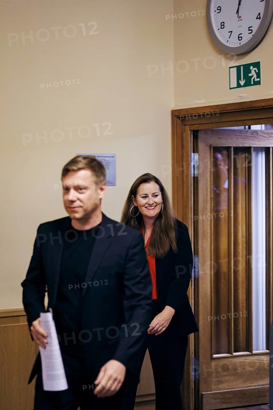 Janine Wissler, Chairwoman of the Left Party, and Martin Schirdewan, Chairman of the Left Party, at a press conference in Berlin, 19 August 2024