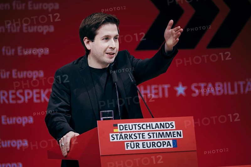 Kevin Kuehnert, Secretary General of the SPD, recorded at the European Delegates' Conference of the Social Democratic Party of Germany in Berlin, 28 January 2024