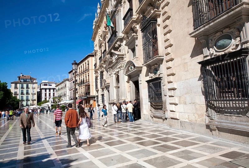 Real Chancilleria, Royal Chancellory building in Plaza Neuva, Granada, Spain, Europe