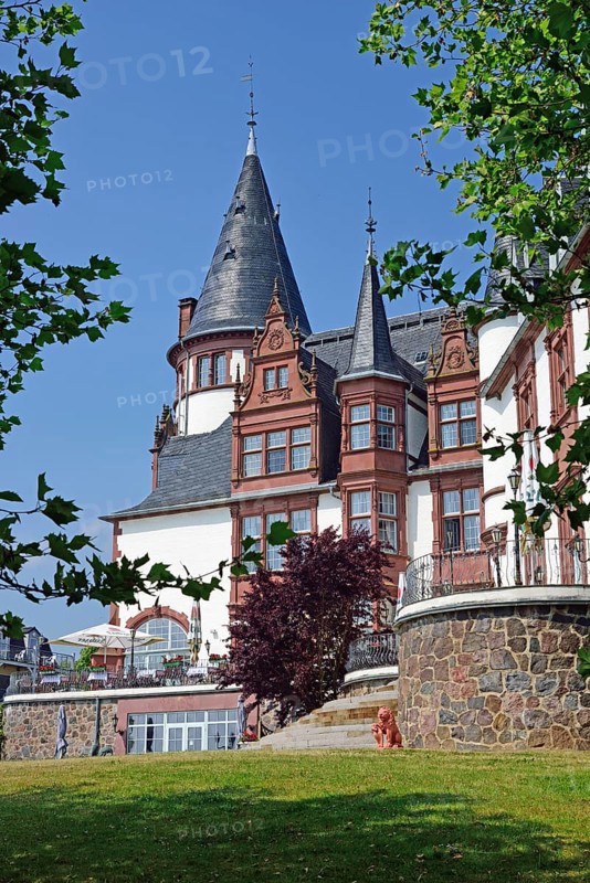 Europe, Germany, Mecklenburg-Western Pomerania, Klink Castle on the Müritz near Waren, castle hotel, built in 1898, Waren, Mecklenburg-Western Pomerania, Germany, Europe
