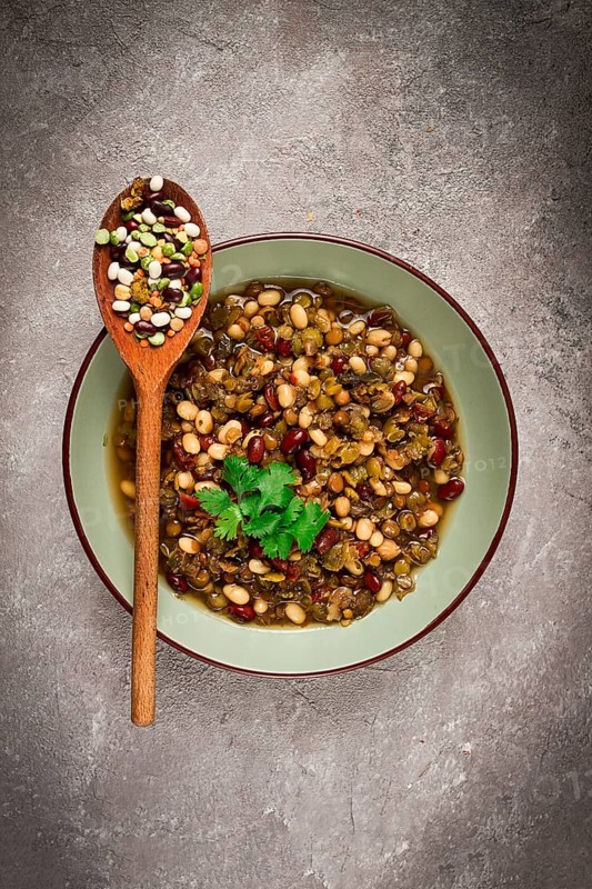 Bean soup, traditional Mexican cuisine, bean soup, beans, peas