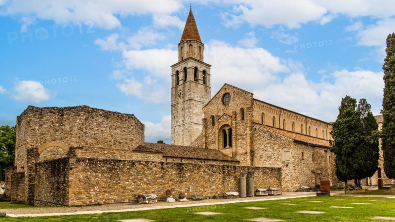 Basilica of Aquileia from the 11th century, largest floor mosaic of the Western Roman Empire, UNESCO World Heritage Site, important city in the Roman Empire, Friuli, Italy, Aquileia, Friuli, Italy, Europe