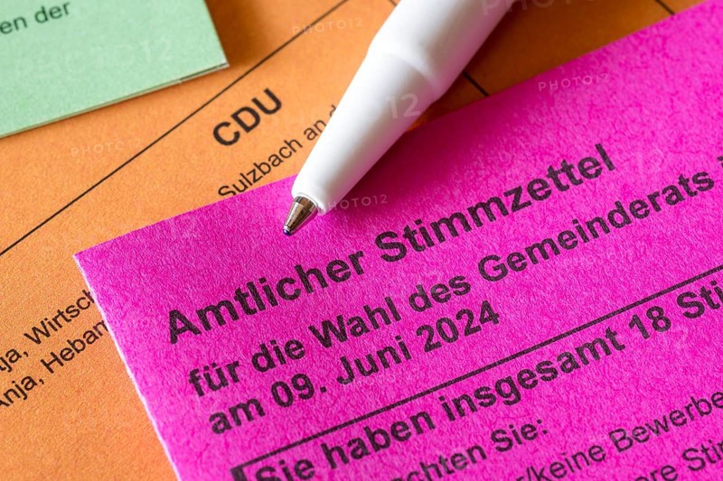 Official ballot papers, ballot papers, election matter, CDU, regional election, district council election, municipal council election, ballot pen