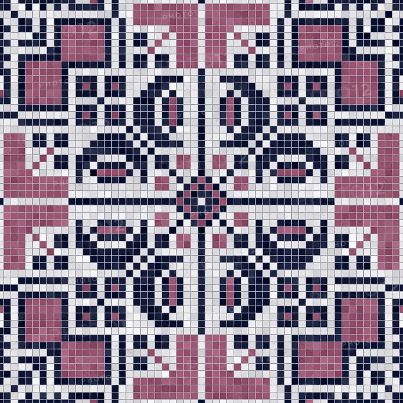 Mosaic tiles background, seamless vector pattern