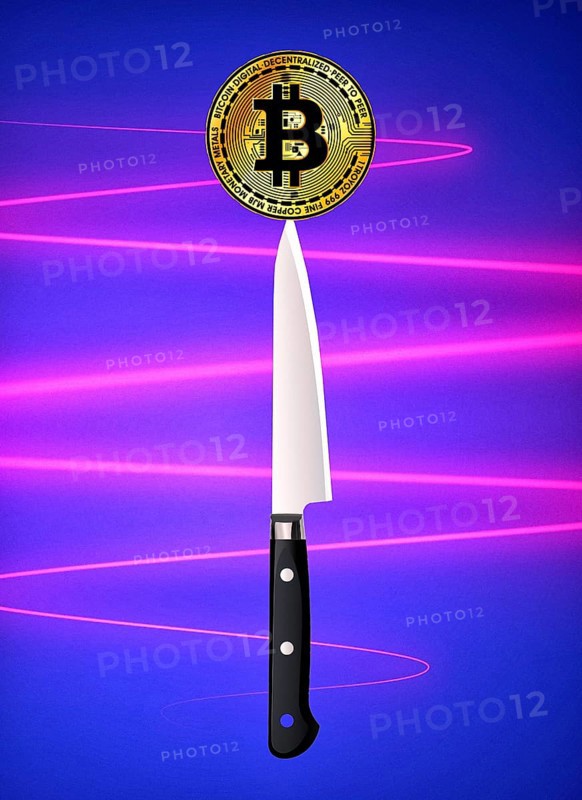 Symbolic image, Bitcoin as a questionable vision of the future, stock market prices, insecure digital currency, resources, energy, industry, economy critical, stock market hype, stock market crash, payment, insolvency, wrong decisions, maximum profit, profit slump, share prices, Germany as a business location, global economy, globalisation, environmental protection, mafia, Trump government, Bitcoin rally, cryptocurrency, electronic wallet, crypto reserve, price development, stock market trading