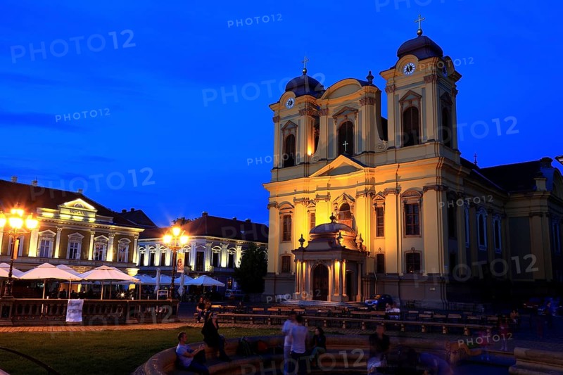 Banat, Timisoara, Timisoara, Old Town, Catholic Cathedral at Piata Unirii, Unification Square, Cathedral Square, Romania, Europe