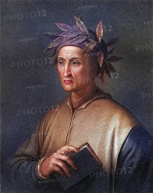 Dante Alighieri 1265-1321, Italian poet. From the book Gallery of Portraits, 1833, Historic, digitally restored reproduction from a 19th century original, Record date not stated