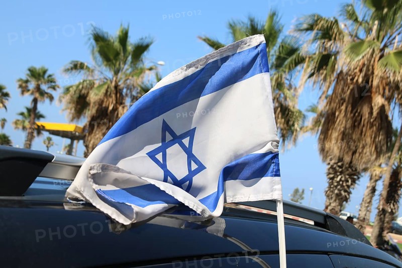Israeli national flag, Tel Aviv, Israel, Asia