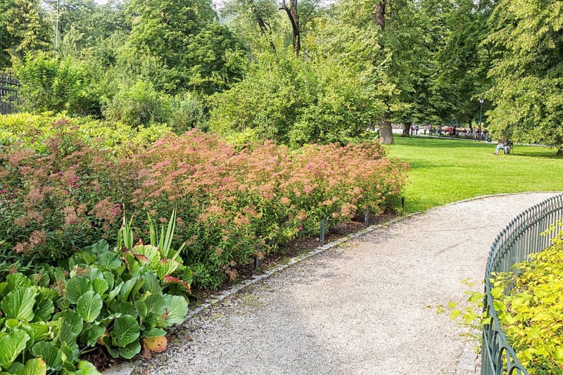 Bernardine Gardens park in the center of Vilnius, Lithuania, Europe