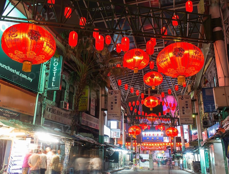 Chinese market at night in Kuala Lumpur, Malaysia, Asia