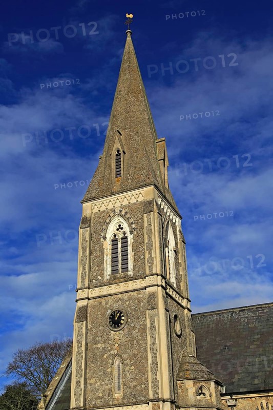Victorian spire of St Andrew's church, Melton, Suffolk, England, UK
