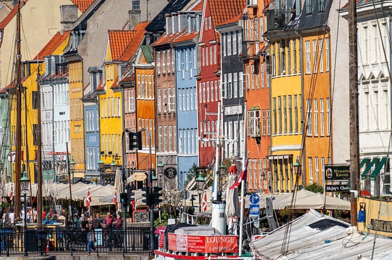 Nyhavn, in the Frederiksstaden district, harbour district with houses over 300 years old, promenade with many cafés, pubs, restaurants, canal, tourist attraction, Copenhagen, Denmark, Europe