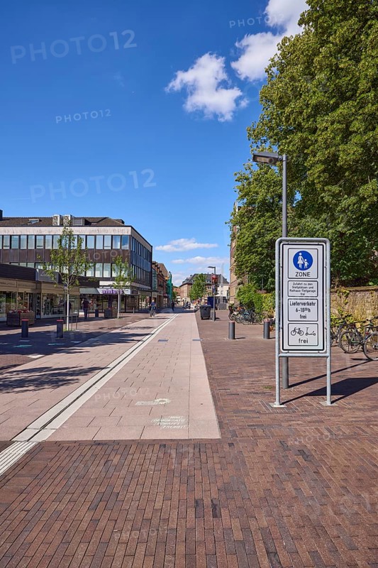 Marktstraße, pedestrian zone in the city centre of Dülmen, Münsterland, Coesfeld district, North Rhine-Westphalia, Germany, Europe