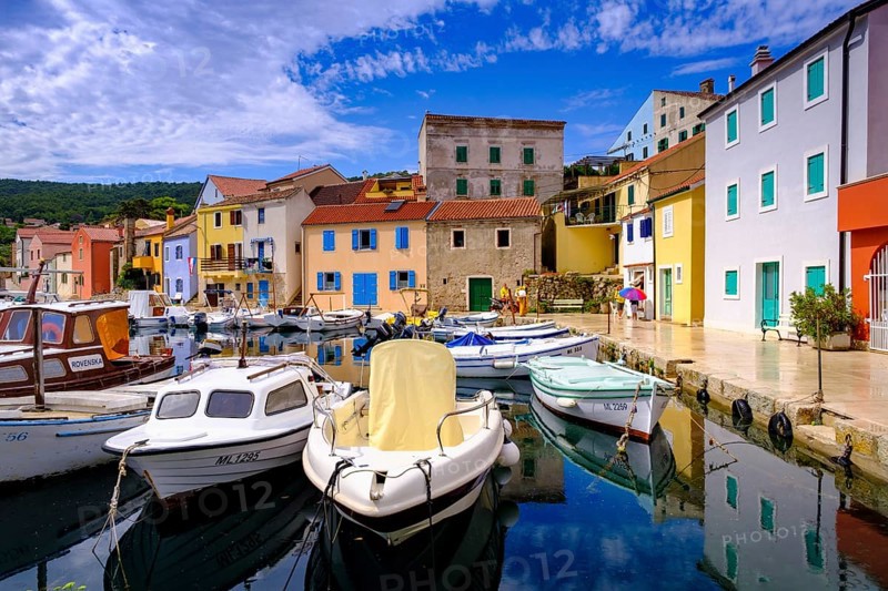 Rovenska harbour, Veli Losinj, near Mali Losinj, island of Losinj, Kvarner Gulf Bay, Croatia, Europe