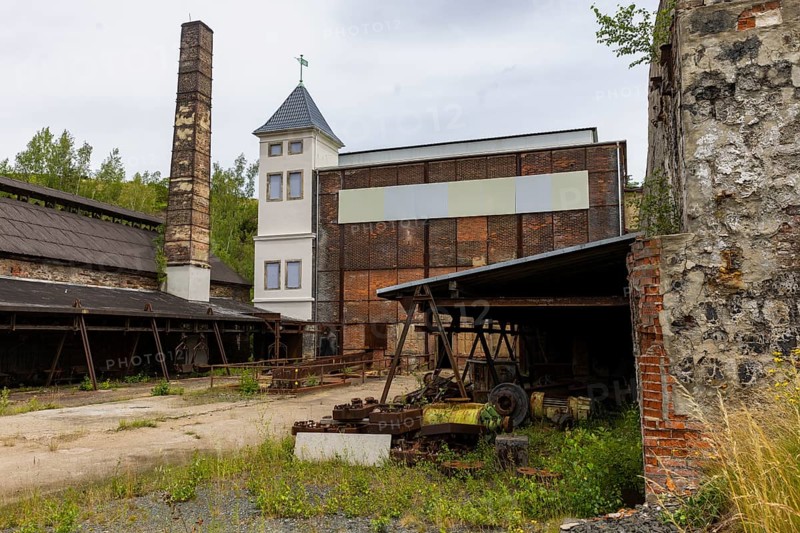 The more than 800-year-old Muldenhütten smelter site. The still existing, historical and heritage-protected smelter buildings as well as their partially preserved technical facilities make the site one of the oldest still existing sites of non-ferrous metallurgy in Germany, 19th Day of the Mining and Metallurgy Show Plants in the District of Central Saxony, Muldenhütten, Saxony, Germany, Europe