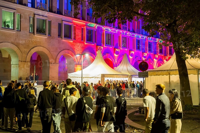 On 18 September 2024, the @Nachtschicht started again at 9 pm in Dresden City Hall. Dresdeners who turned 18 this year were invited to attend, @Nachtschicht, Dresden, Saxony, Germany, Europe