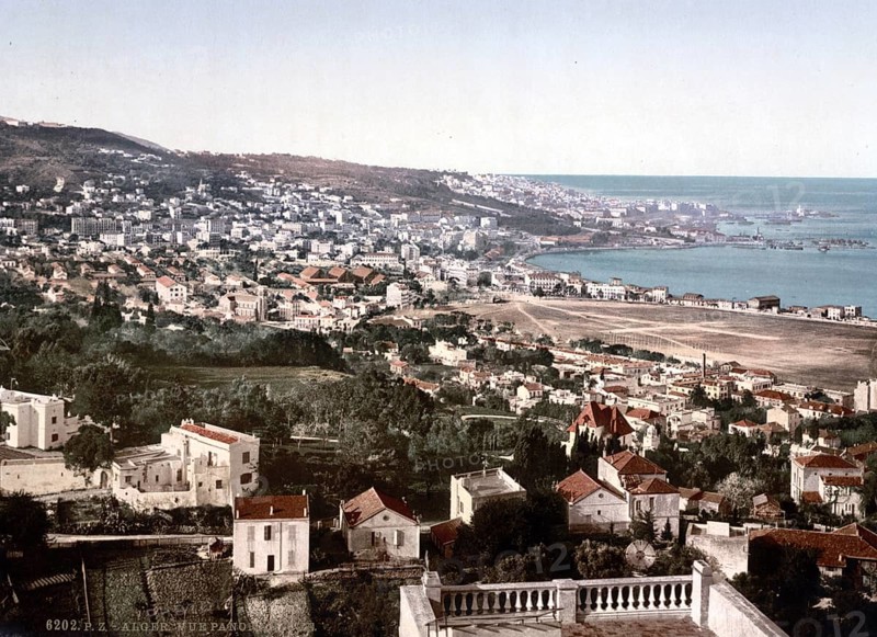 General view seen from Mustapha, Algiers, Algeria, ca 1890, Historical, digitally restored reproduction from a 19th century original, Record date not stated, Africa