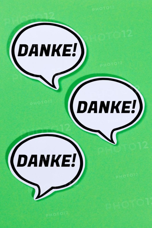 Thank you in speech bubbles communication business concept