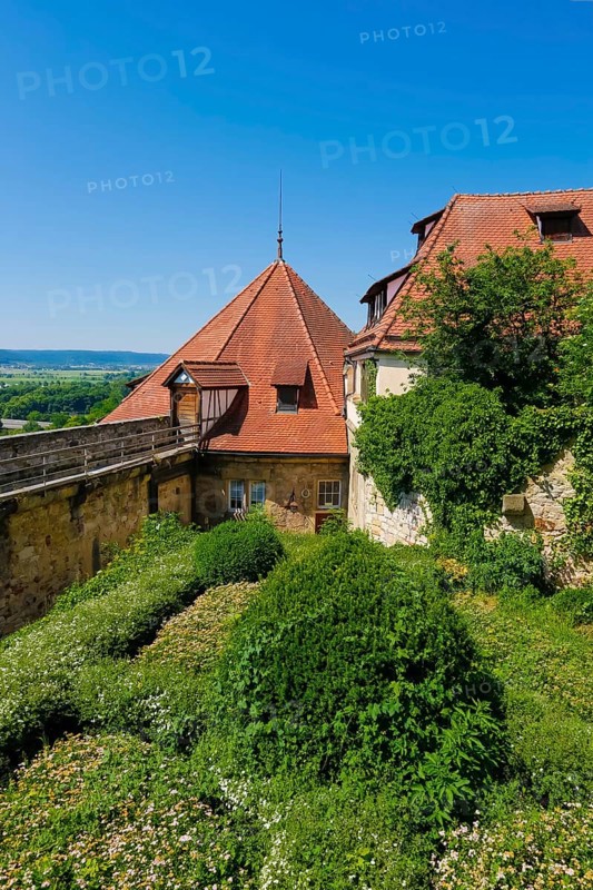 Hohentübingen Palace, Museum of the University of Tübingen MUT, higher education institution, historical building, place of learning, Renaissance complex built in the 16th century, Eberhard Karls University of Tübingen, garden, plants, Tübingen, Baden-Württemberg, Germany, Europe