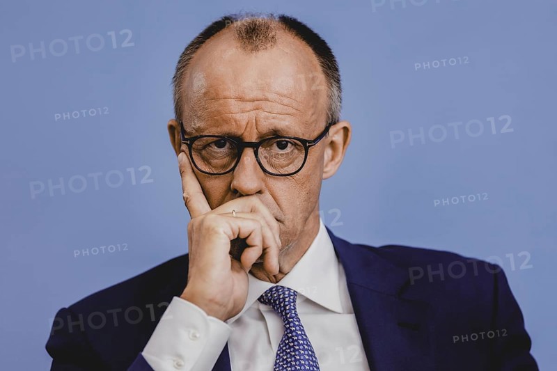 Friedrich Merz, CDU party chairman, at the Federal Press Conference on the consequences of Solingen. Berlin, 27.08.2024