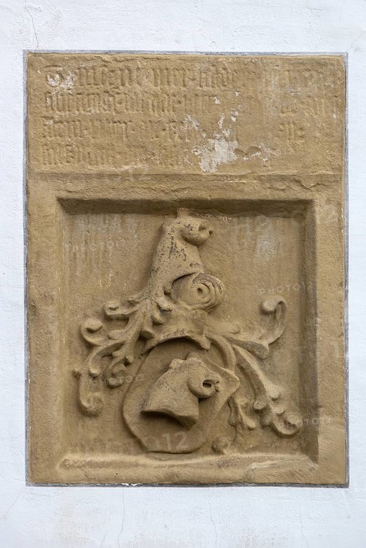 Historical coat of arms of the noble land judge family von Egloffstein, 15th century, Sulzbach-Rosenberg, Upper Palatinate, Bavaria, Germany, Europe