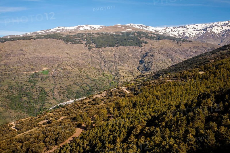 Landscape of Sierra Nevada Mountains in the High Alpujarras, near Capileira, Granada Province, Spain, Europe