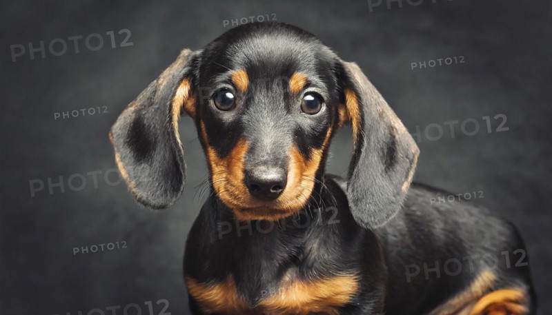Pets, dog, portrait of his dachshund, kitten, puppy, AI-generated, AI generated
