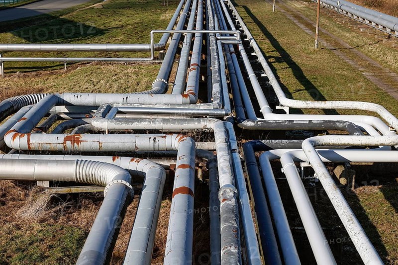 Crude oil pipeline of Ölhafen Rostock GmbH, EUROPORTS. The oil pipeline supplies the PCK refinery Schwedt, Rostock, 08/02/2023