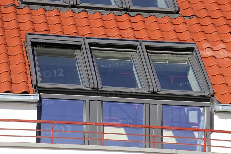 Modern new façade connection window or skylight