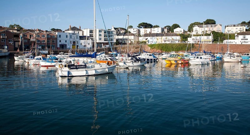 Boats moored in the harbour at Paignton, Devon, England, United Kingdom, Europe