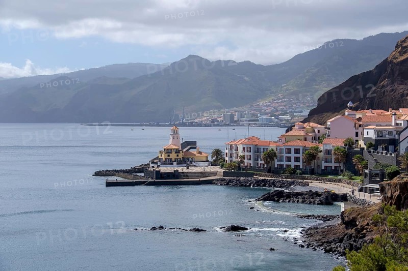 View of the coastal village of Caniçal, Madeira, Portugal, Europe