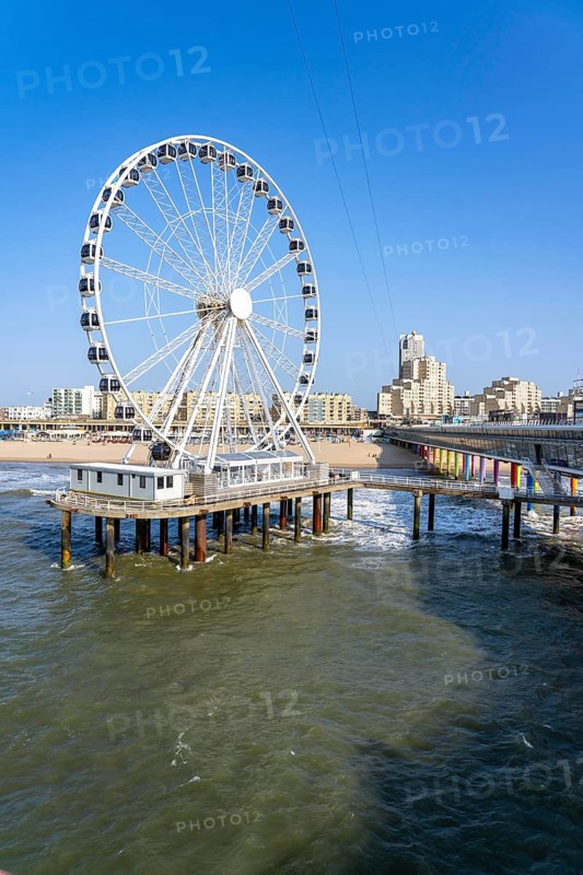 The pier and Ferris wheel at the Scheveningen stand, Skyline, Netherlands