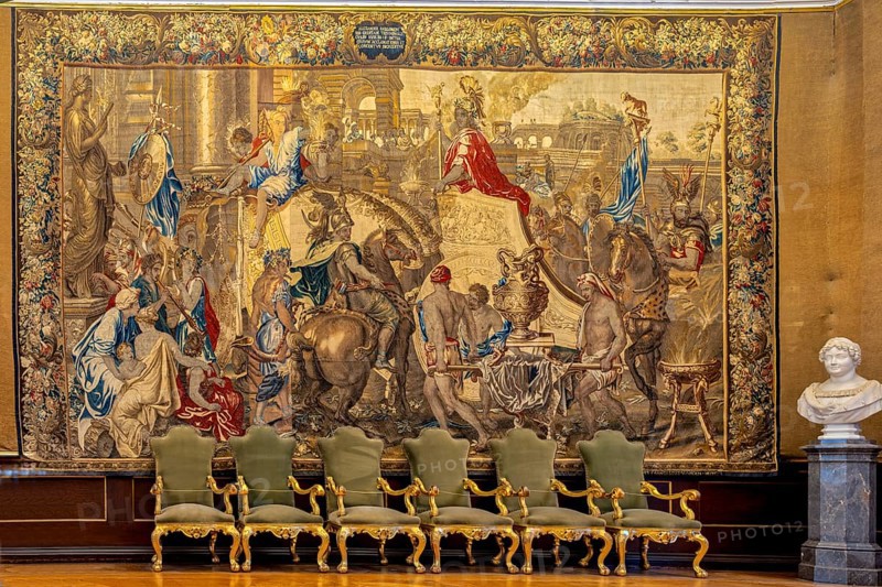 Historic tapestry Detmold Castle North Rhine-Westphalia Germany