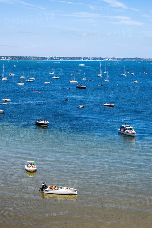 Yachts and boats on Studland Bay, Jurassic Coast, Dorset Coast, Poole, England, United Kingdom, Europe