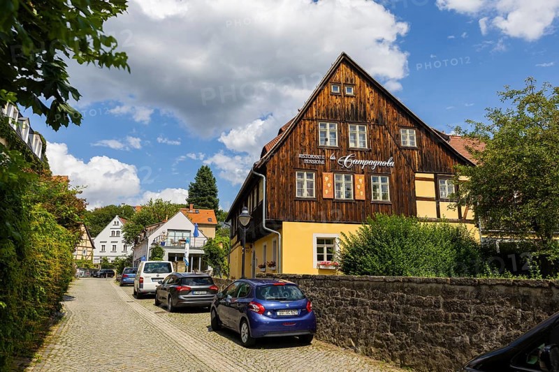 Friedrich Wieck Straße, Winery, Fährgut, August-Böckstiegel-Zimmer, Dresden Loschwitz, Dresden, Saxony, Germany, Europe