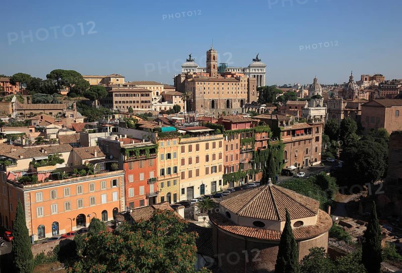 View from Monte Palatino, Palatine Hill, of the historic centre of Rome, Italy, Europe