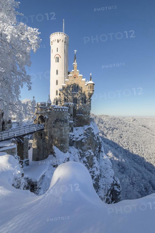 Lichtenstein Castle, Swabian Alb, Baden- Württemberg, Germany, Swabian Alb, Lichtenstein Castle, Baden-Württemberg, Germany, Europe